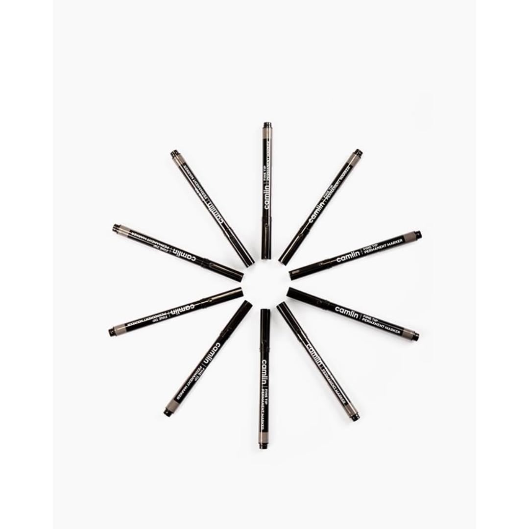 Camlin OHP Marker Pen | Black | Pack of 10