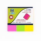 Cubic Prompt Sticky Notes – Multicolour Page Markers (Pack of 10)