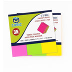 Cubic Prompt Sticky Notes – Multicolour Page Markers (Pack of 10)