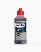 Camlin Kokuyo Rubber Stamp Ink | Red Color, 100 ml Bottle