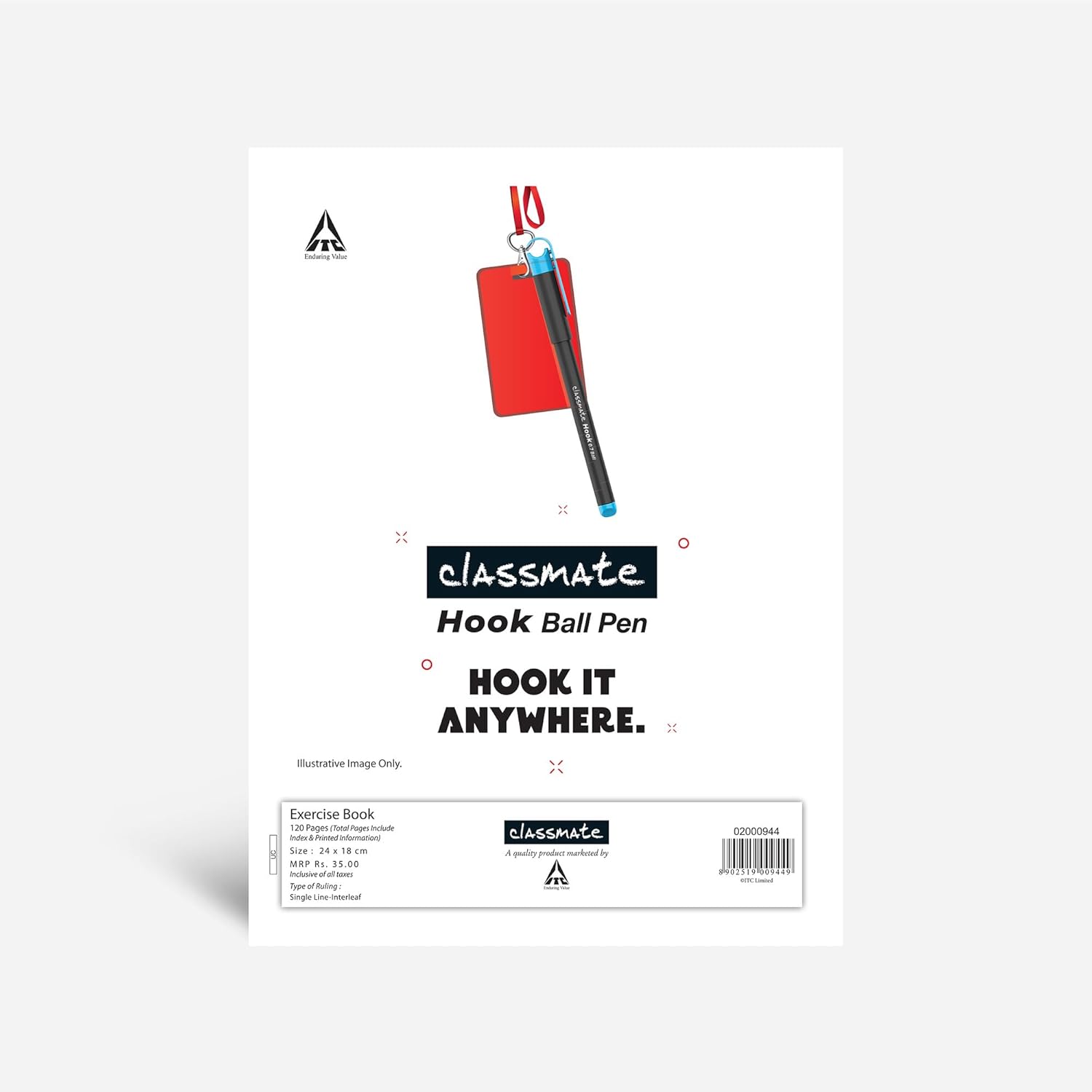 Classmate Single Line Interleaf Soft Bound Notebook | 240 x 180 mm