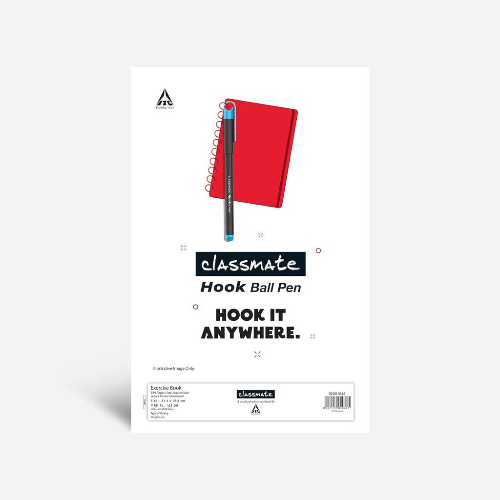 Classmate Single Line Hard Bound Longbook | 314 x 194 mm