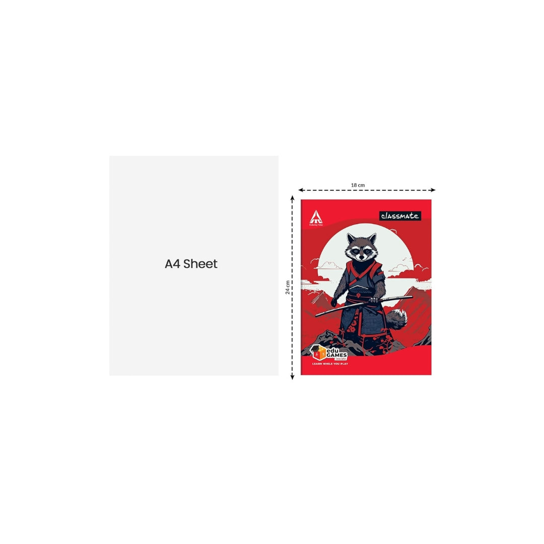 Classmate Single Line Interleaf Soft Bound Notebook | 240 x 180 mm