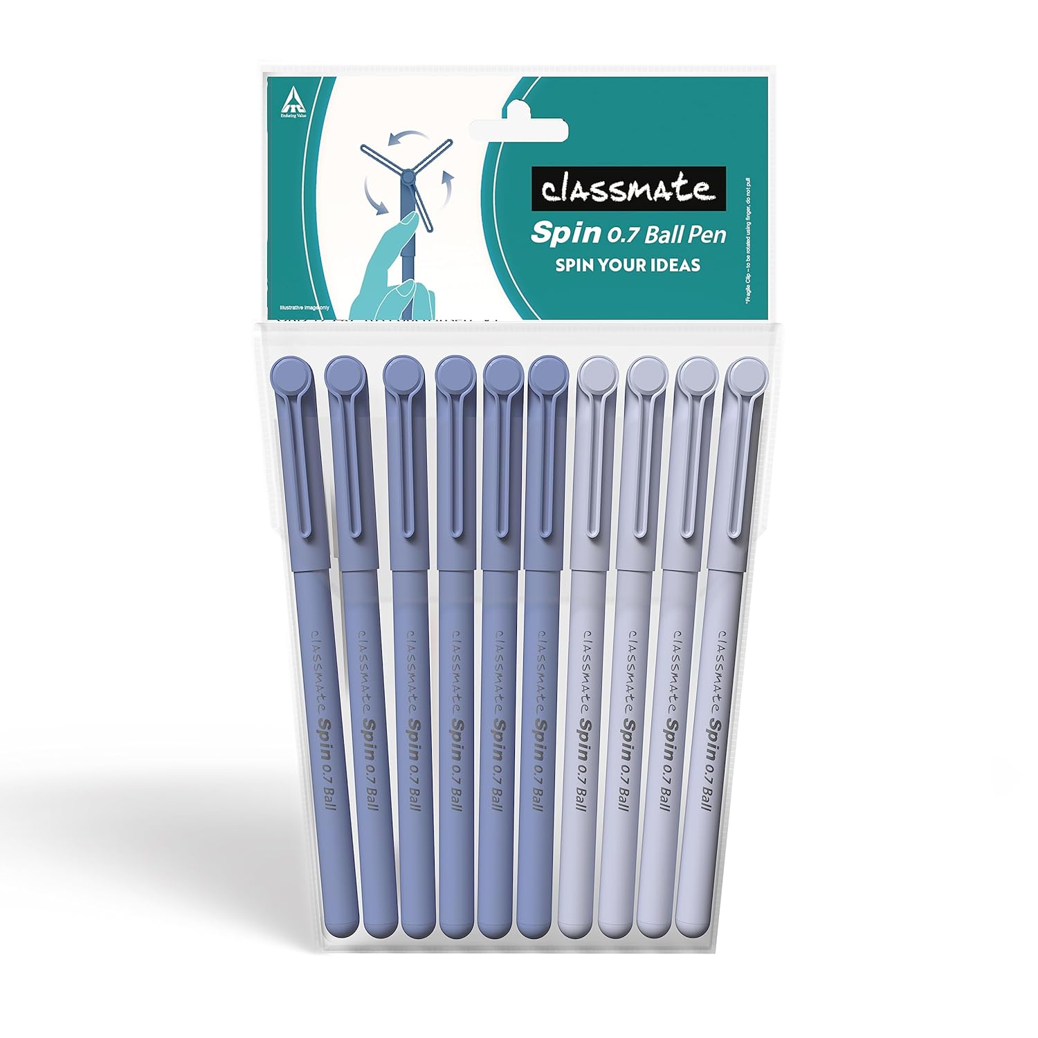 Classmate Spin Ball Pens | Smooth Writing 0.7 mm Ball Pens