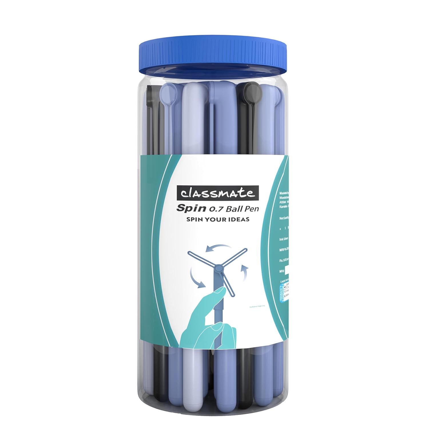 Classmate Spin Ball Pens | Smooth Writing 0.7 mm Ball Pens