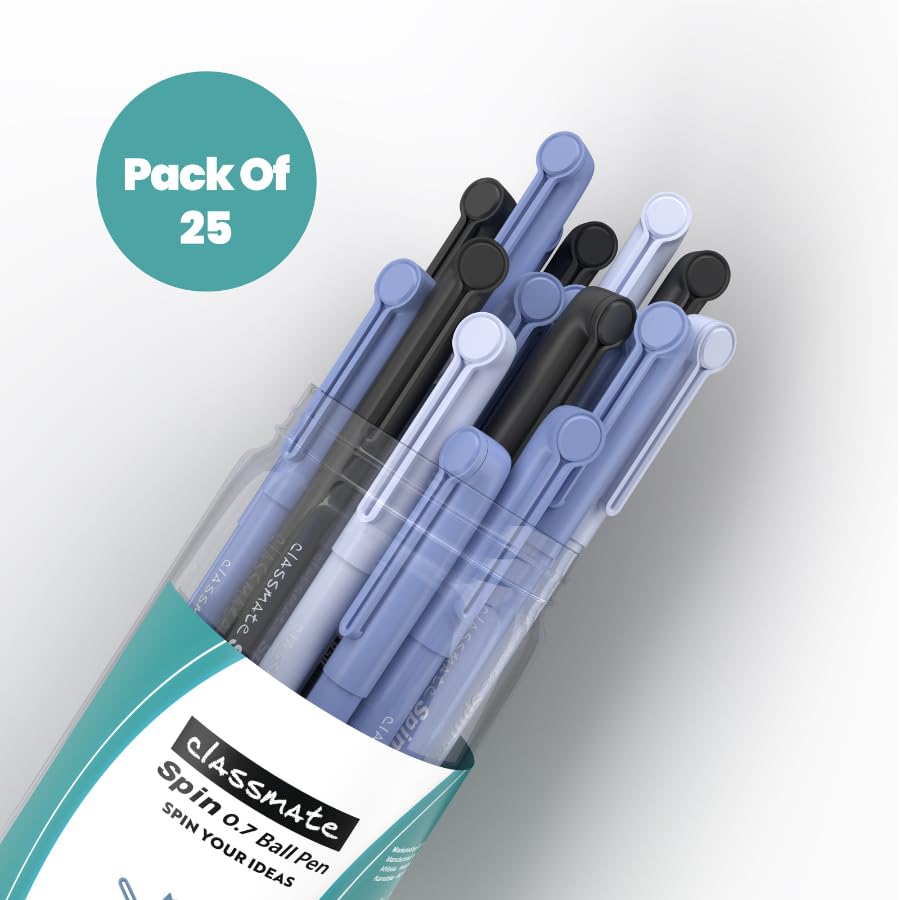 Classmate Spin Ball Pens | Smooth Writing 0.7 mm Ball Pens