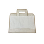 Cubic Jute File Bag | Zip Closure Organizer with Handle